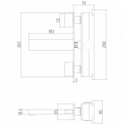 Смеситель ABBER Daheim AF82122NG для раковины скрытого монтажа, никель