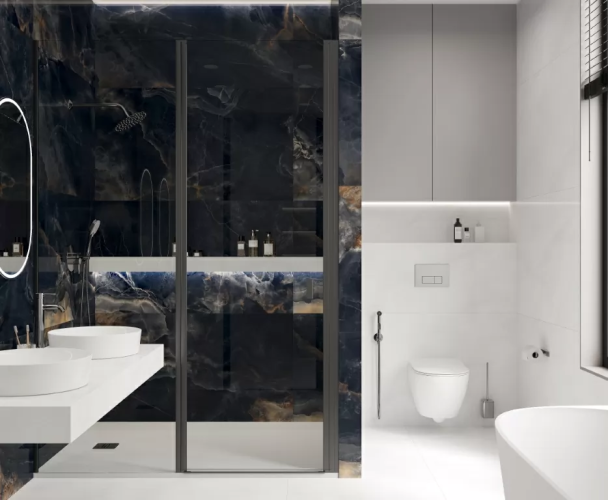 Керамогранит Laparet х9999309557 Interstellar Black чёрный полированный 80х80