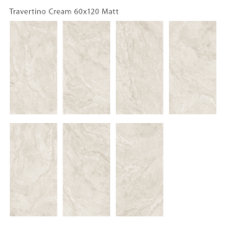 Керамогранит Staro Silk Travertino Cream Matt 60x120