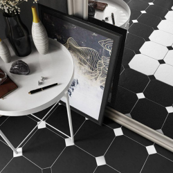 Плитка Equipe Octagon 20554 Negro Mate 20x20