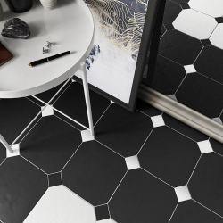 Керамогранит Equipe Octagon 20554 Negro Mate 20x20