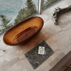 Прозрачная ванна ABBER Kristall AT9701Opal коричневая