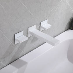 Смеситель ABBER Daheim AF82122W для раковины скрытого монтажа, белый матовый