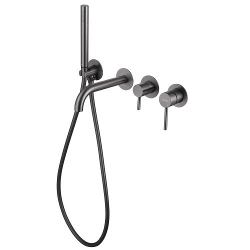 Смеситель ABBER Wasser Kreis AF8130NG для ванны скрытого монтажа, никель