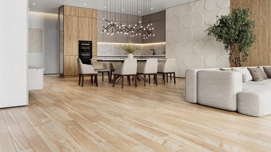 Паркетная доска Amber Wood A17.32.30.125-001 Береза желтая Карамель 909x125x14 мм