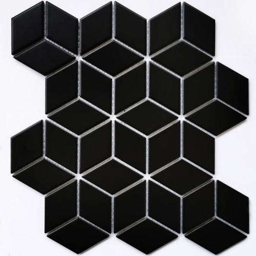 Мозаика Bonaparte Landa Black matt (48х48х6) 267.4х309, матовая