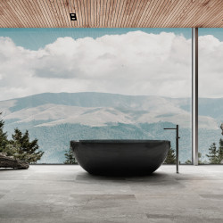 Прозрачная ванна ABBER Kristall AT9701Onyx черная