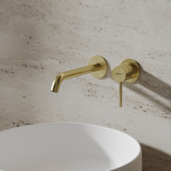 Смеситель ABBER Wasser Kreis 316 AF8112BG-M для раковины скрытого монтажа, золото брашированное