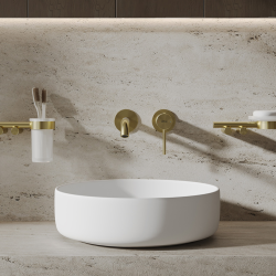 Смеситель ABBER Wasser Kreis 316 AF8112BG-M для раковины скрытого монтажа, золото брашированное