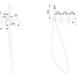 Смеситель ABBER Wasser Kreis AF8130RG для ванны скрытого монтажа, розовое золото