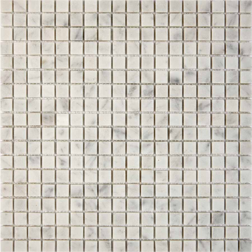 Мозаика Pixel Mosaic PIX 239 Bianco carrara, чип 15х15 мм, сетка 305х305х4 мм, Матовая