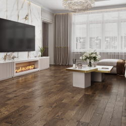 Паркетная доска Amber Wood A32.32.20.125-001 Ясень Шоколад 909x125x14 мм