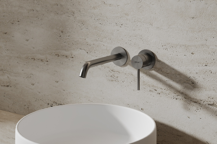 Смеситель ABBER Wasser Kreis 316 AF8112BGG-M для раковины скрытого монтажа, оружейная сталь брашированная