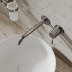 Смеситель ABBER Wasser Kreis 316 AF8112BGG-M для раковины скрытого монтажа, оружейная сталь брашированная