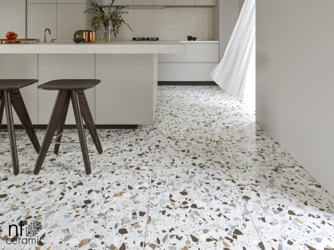 Керамогранит NT Ceramic NTT99606 Terrazzo White 60x120