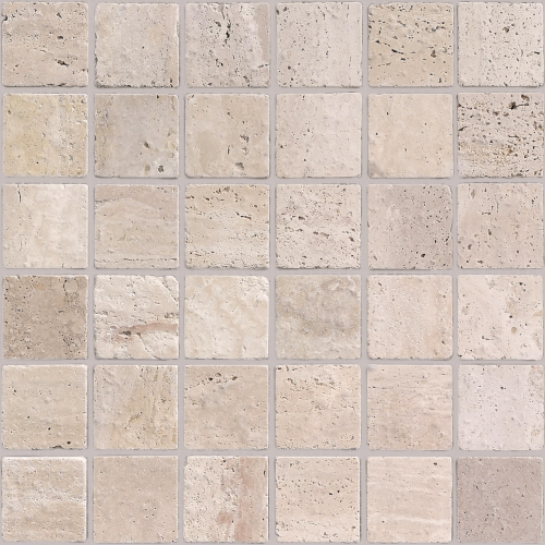 Мозаика LeeDo Ceramica Travertino Beige MAT (48x48x7) 305х305, матовая