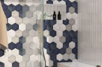 Керамогранит Prissmacer Rain Blue Hex 19.8x22.8