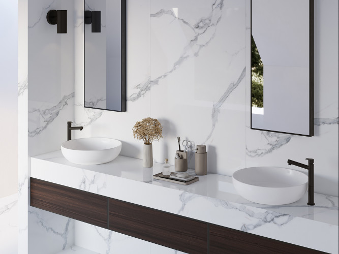 Керамический слэб Polished ELITE STATUARIO 2400x800x15мм Polished