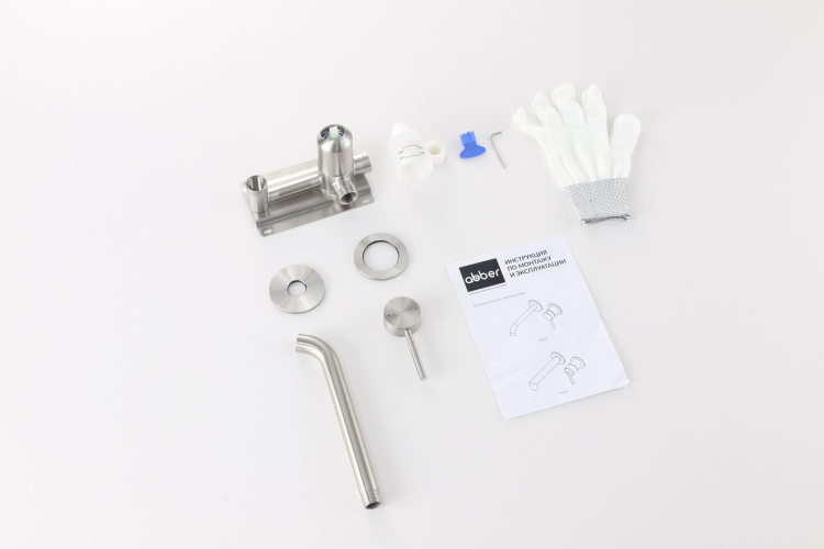 Смеситель ABBER Wasser Kreis 316 AF8112BST-M для раковины скрытого монтажа, сталь брашированная