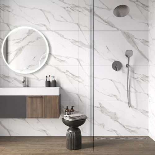 Керамогранит Ceradim х9999305451 Calacatta Sharp Silver Белый Матовый 80х80